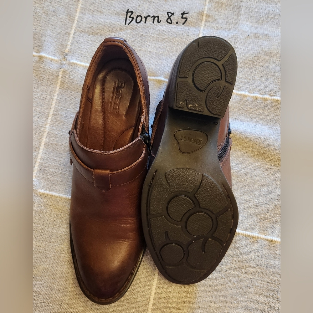 Born Womens Brown Leather Shoes